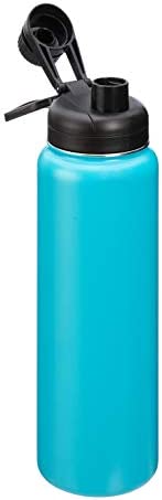 Basics Stainless Steel Insulated Water Bottle with Spout Lid –  30-Ounce, Teal