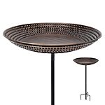 Good Directions Bronze Finish Bird Bath on Garden Pole 18&quot; $145.28