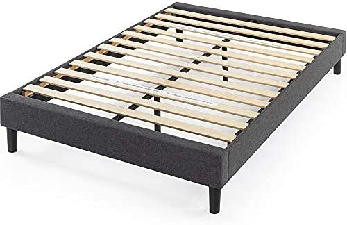 ZINUS Curtis Upholstered Platform Bed Frame / Mattress Foundation / Wood Slat Support / No Box Spring Needed / Grey, Queen + Free shipping $106.20