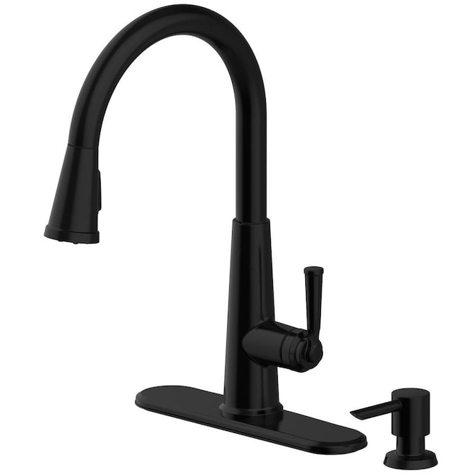 allen + roth Matte Black Pull-Down Handle Kitchen Faucet in store YMMV $13.06