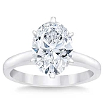Oval Cut 4.03 ct VS1 Clarity, H Color Diamond Platinum Solitaire Ring - $87999.99