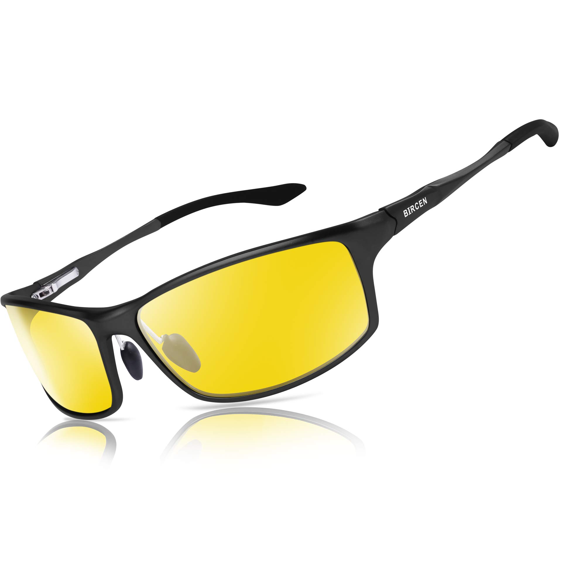 Bircen Yellow Polarized Anti-Glare HD Night Vision Driving Glasses FS $12.5