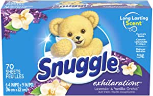 Snuggle Exhilarations Fabric Softener Dryer Sheets (70ct, Lavender & Vanilla Orchid) $2.82