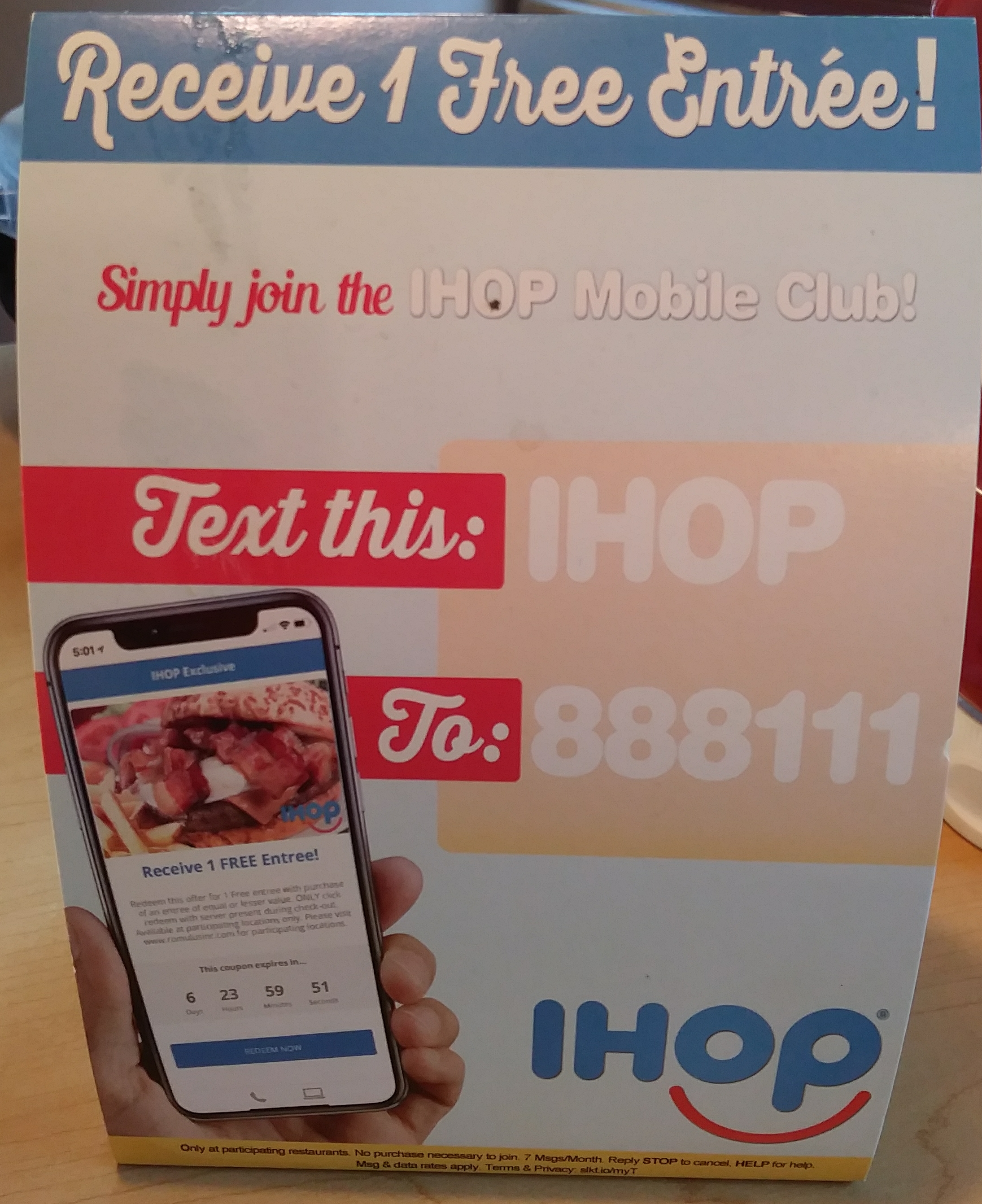 IHOP - Buy one entree, get one entree free - dine in only - select locations