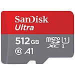 512GB SanDisk Ultra UHS-I microSDXC Memory Card w/ SD Adapter $28 + Free Shipping