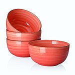 4-Pack 42-oz Sweese Wonder Swirl Collection 6.9" Porcelain Bowls (various colors) $12
