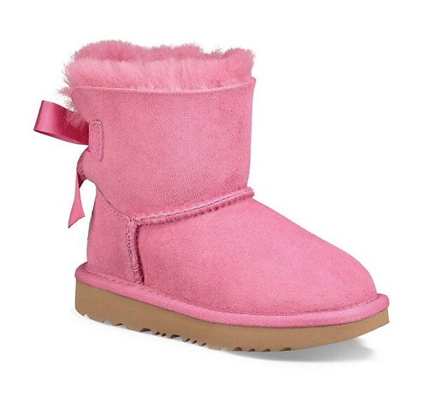 UGG Little Girl's & Girl's Mini Bailey Bow Boots- pink size 6(baby) - $57.5