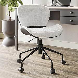 Melina Desk Chair - white - Belleze $20.48