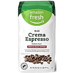 Amazon Fresh Blend Crema Espresso, Whole Bean, Medium Roast, 2.2 lb $8.87