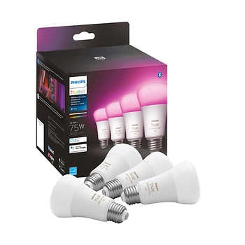 Philips Hue 75W White & Color Ambiance A19 4pk $119.99