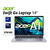 Acer Swift Go (Cert. Refurb): 14&amp;quot; FHD+ IPS Touch, Intel Ultra 7 155H, 16GB LPDDR5, 1TB SSD $413.99