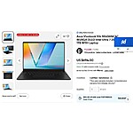ASUS VivoBook S14 (Cert. Refurb): 14&quot; FHD+ OLED, Intel Ultra 7 258V, ARC 140V, 32GB LPDDR5, 1TB SSD $644