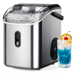 Simzlife 35lbs/24H Nugget Ice Maker Machine with Auto-Cleaning, Silver $104.99