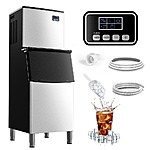 23 in. 400 lb./24H Full Size Cubes Freestanding Ice Maker (Silver) $959.99