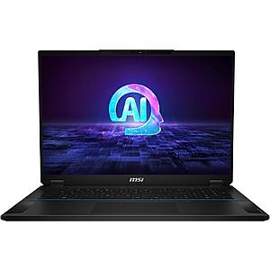 MSI Stealth 18 AI Studio: 18" 4K 120Hz mini-LED, Intel Ultra 9 185H, RTX 4080, 32GB DDR5, 1TB SSD A/R $2199.99