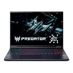 Acer Predator Helios Neo 16: 16" QHD+ 240Hz, Ultra 9 275HX, RTX 5070 Ti, 32GB DDR5, 1TB SSD $1799.99