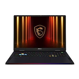 MSI Raider 18 HX: 18" QHD+ IPS 240Hz, Ultra 9 285HX, RTX 5080, 64GB DDR5, 2TB SSD $2799.99