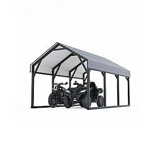 GarveeLife Steel Roof Metal Carport Sheds: 12' x 13' x 11' Carport 5 & More + Free Shipping