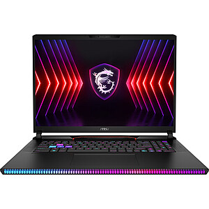 MSI Raider GE78 HX: 17" QHD+ 240Hz, i9-14900HX, RTX 4080, 64GB DDR5, 1TB SSD $2199