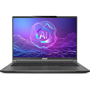 MSI Creator A16 AI+: 16" QHD+ 240Hz IPS, Ryzen AI 9 365, RTX 4060, 32GB DDR5, 1TB SSD $1349.99