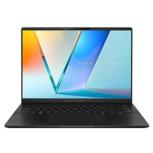 ASUS VivoBook S 14: 14" 2.8K 120Hz OLED, Ryzen AI 9 365, 24GB LPDDR5, 512GB SSD $899.99
