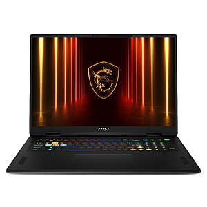 MSI Vector A18 HX (2025): 18" QHD+ 240Hz IPS, Ryzen 9 9955HX, RTX 5070 Ti, 32GB DDR5, 2TB SSD $1999