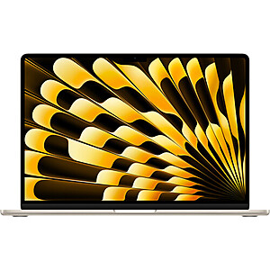 Apple MacBook Air: 15", M3, 24GB RAM, 512GB SSD, Starlight $1099