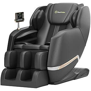 Real Relax Full Body Massage Chair, Shiatsu, Air Compression, Rollers, Heat, Black $629.99