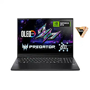 Acer Predator Helios Neo 16S AI: 16" OLED 240Hz, Intel Ultra 9, RTX 5070Ti, 32GB DDR5, 1TB SSD $1599.99