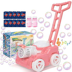 Wisairt Bubble Lawn Mower, Bubble Machine for Toddlers Kids $13.99