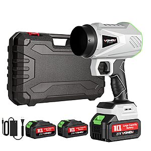 Yogin 21V Cordless Electric Leaf Blower with Stepless Speed Control $39.99