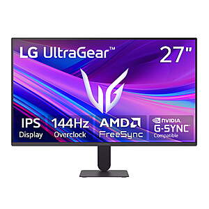 27" LG UltraGear 27G411A-B 1920x1080 144Hz IPS 1ms Monitor $89