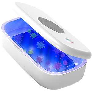 Vidpro UV-BOX UVC Sanitizer Box with 5W Wireless Charging Pad $7.95