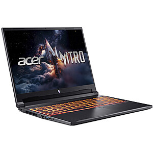 Acer Nitro V: 16&rdquo; WUXGA IPS 180Hz, Intel Core 7 240H, RTX 5060, 32GB DDR5, 512GB SSD $899.99