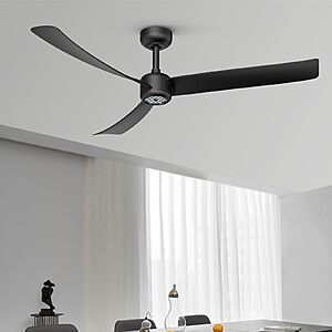 ocioc 52" 3-Blade Ceiling Fans with Lights and Remote, Quiet Reversible DC Motor, 6 Speeds $53.98