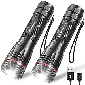 2-pk WdtPro LED Mini Rechargeable Flashlights $8.80 