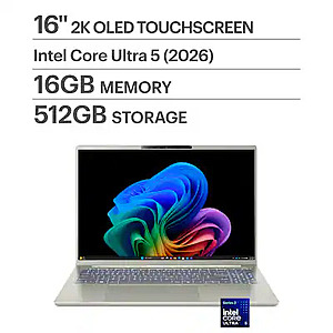 Acer Swift Go 16 AI (2026): 16&rdquo; FHD+ OLED Touch, Intel Ultra 5 322, 16GB LPDDR5, 512GB SSD $699.99 at Best Buy