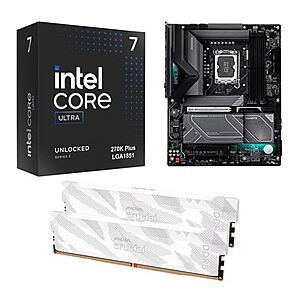 Intel Ultra 7 270K Plus CPU + 32GB Crucial Pro RAM + Gigabyte Z890 EAGLE PLUS MB $550 (Select Stores) + Free Pickup