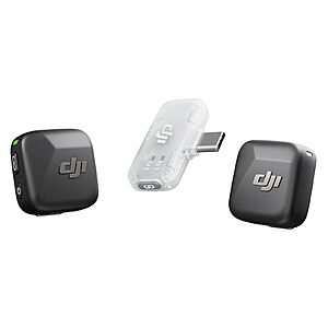 DJI Mic Mini (2 TX + 1 Mobile RX) Wireless Lavalier Microphone Kit $45 + Free S&H