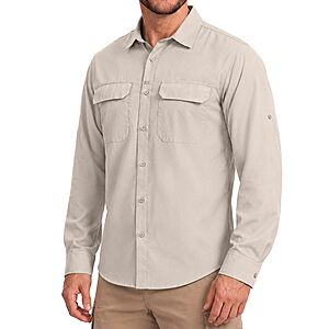 Betbo-bidet UPF 50+ Men's Long Sleeve Button Down Fishing Shirt (Various)