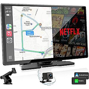 9" Volam CarPlay Voice Control Touch Screen w/ Built-In Netflix, Youtube & Camera $75 + Free S&H