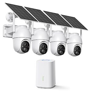 4-Cam ELYSOO 2K/4MP Home Security Solar Camera System w/ 64GB Local Storage $130 + Free S&H