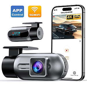 Odrey 4K UHD Front Dashcam w/ 5G