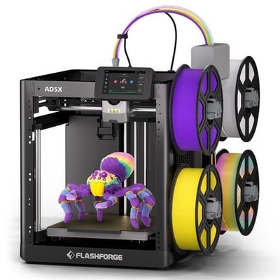 FLASHFORGE AD5X Multicolor 3D Printers w/ Max 600mm/s High-Speed Auto Leveling $288.15