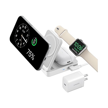 Anker MagSafe 3-in-1 Qi2 15W MagGo Foldable Wireless Charging Station $49.99