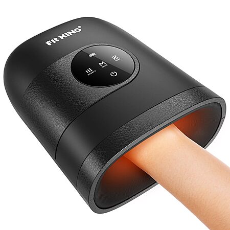 FIT KING Hand Massager with Heat for Hand Massage, Cordless & Portable & Touch Screen $36
