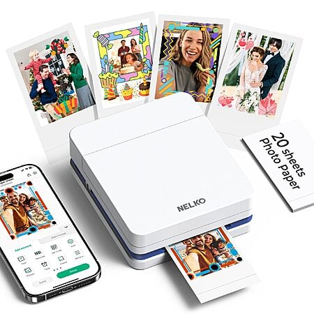 PP01 Color Mini Portable Printer, Instant Smartphone Inkjet Printer, White $49.99