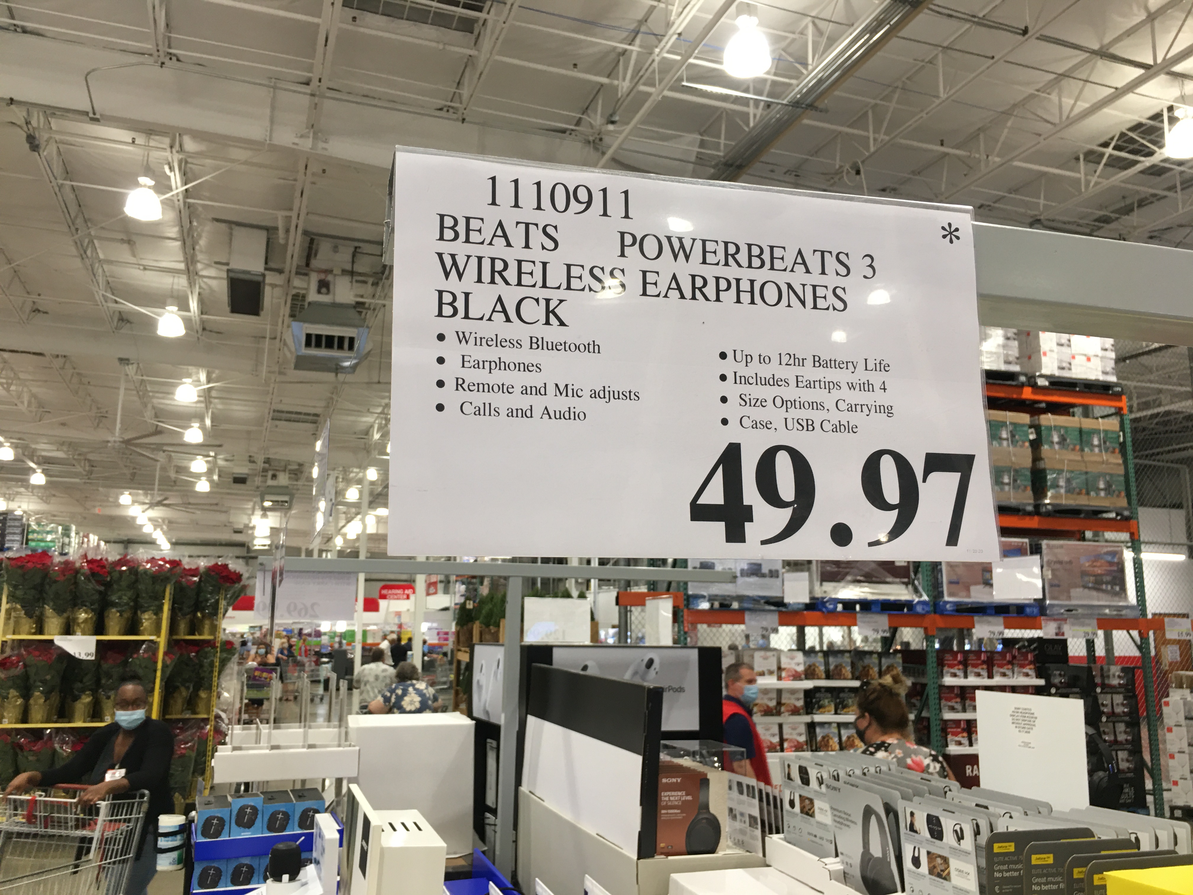 Costco InStore: Beats Powerbeats3 Wireless In-Ear Stereo Headphones Bluetooth - 49.97 YMMV