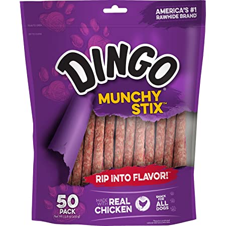 50-Count Dingo Munchy Stix Rawhide and Chicken Dog Treats $3.23 w/ S&S