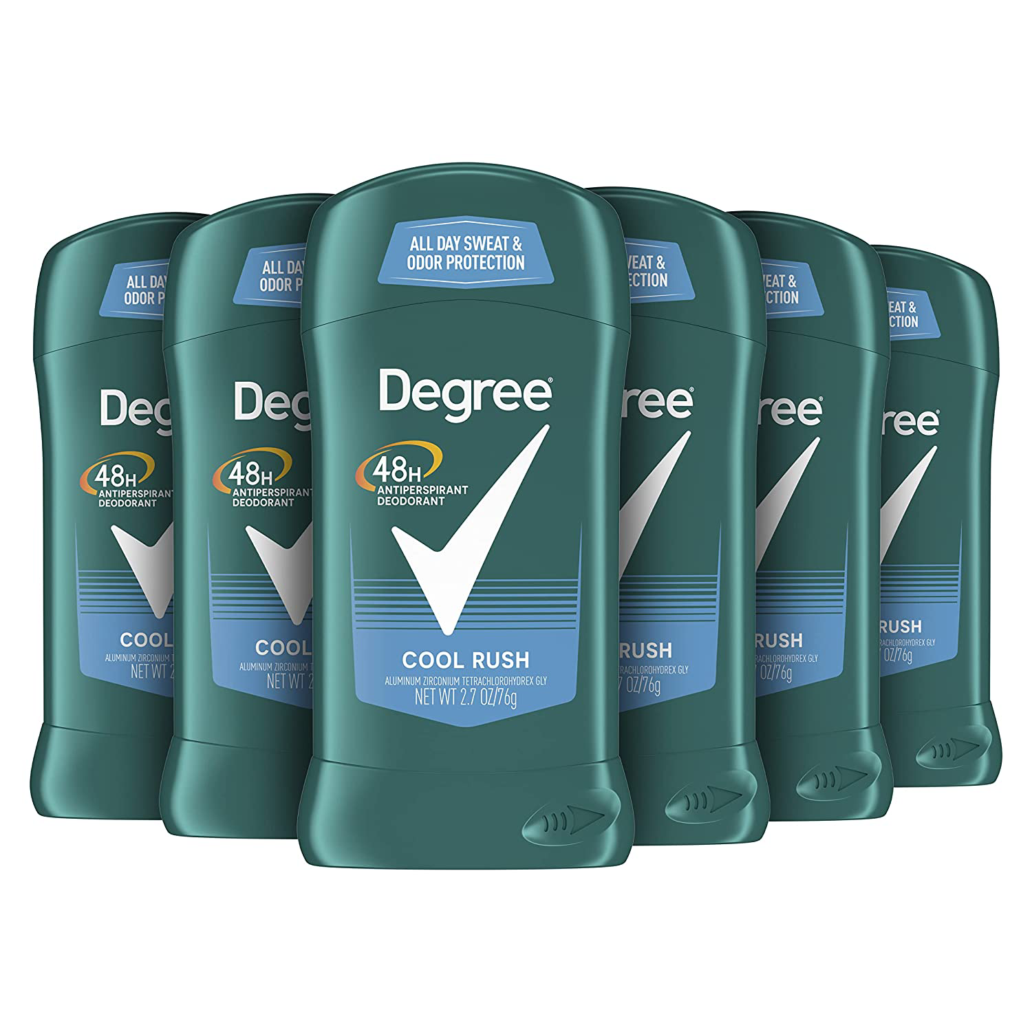 Degree Men Original Antiperspirant Deodorant 48-Hour Odor Protection Cool Rush Mens Deodorant Stick 2.7 oz, 6 Count $13.15 or less with S&S